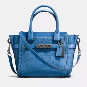 Coach Swagger Vibrant Blue Satchel Bag